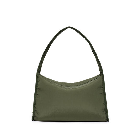 Kanavaia Crinkle Slouchy Shoulder Bag Olive Green