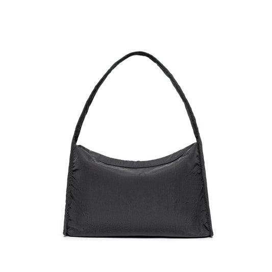 Kanavaia Crinkle Slouchy Shoulder Bag Black