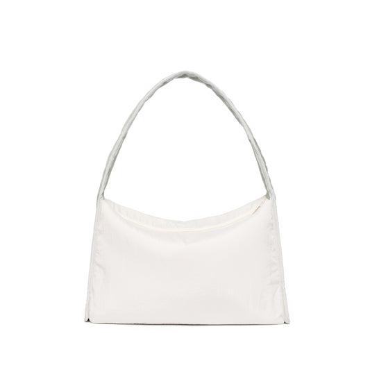 Kanavaia Crinkle Slouchy Shoulder Bag Oat / Sage Green