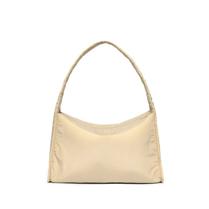 Kanavaia Crinkle Slouchy Shoulder Bag Almond