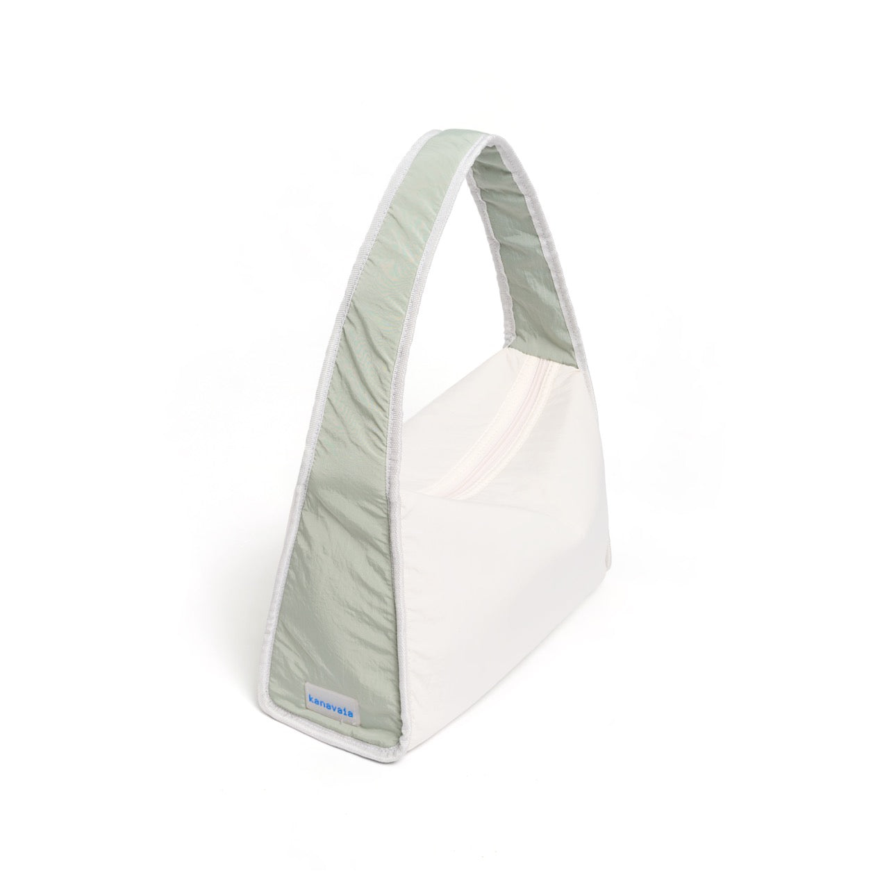Kanavaia Crinkle Slouchy Shoulder Bag Oat / Sage Green