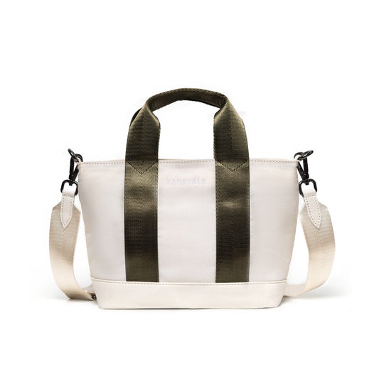 Kanavaia Mini Tote Bag Cream / Army Green