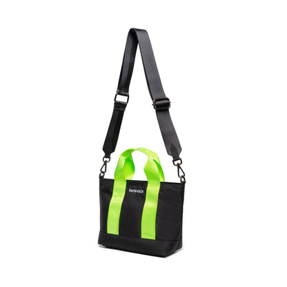 Kanavaia Mini Tote Bag Black / Neon Green