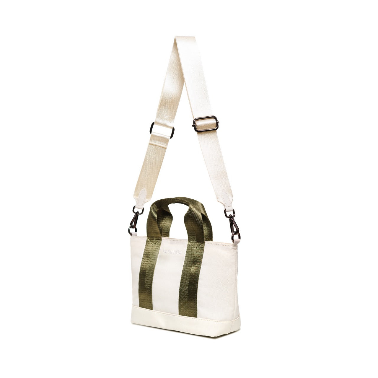 Kanavaia Mini Tote Bag Cream / Army Green