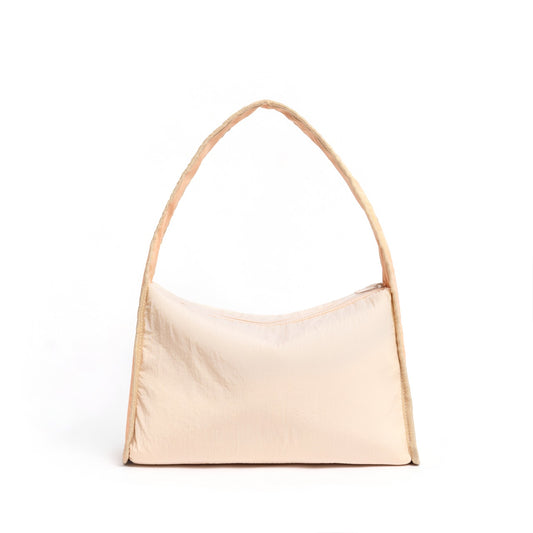 Kanavaia Crinkle Slouchy Shoulder Bag Light Blush / Coral Peach