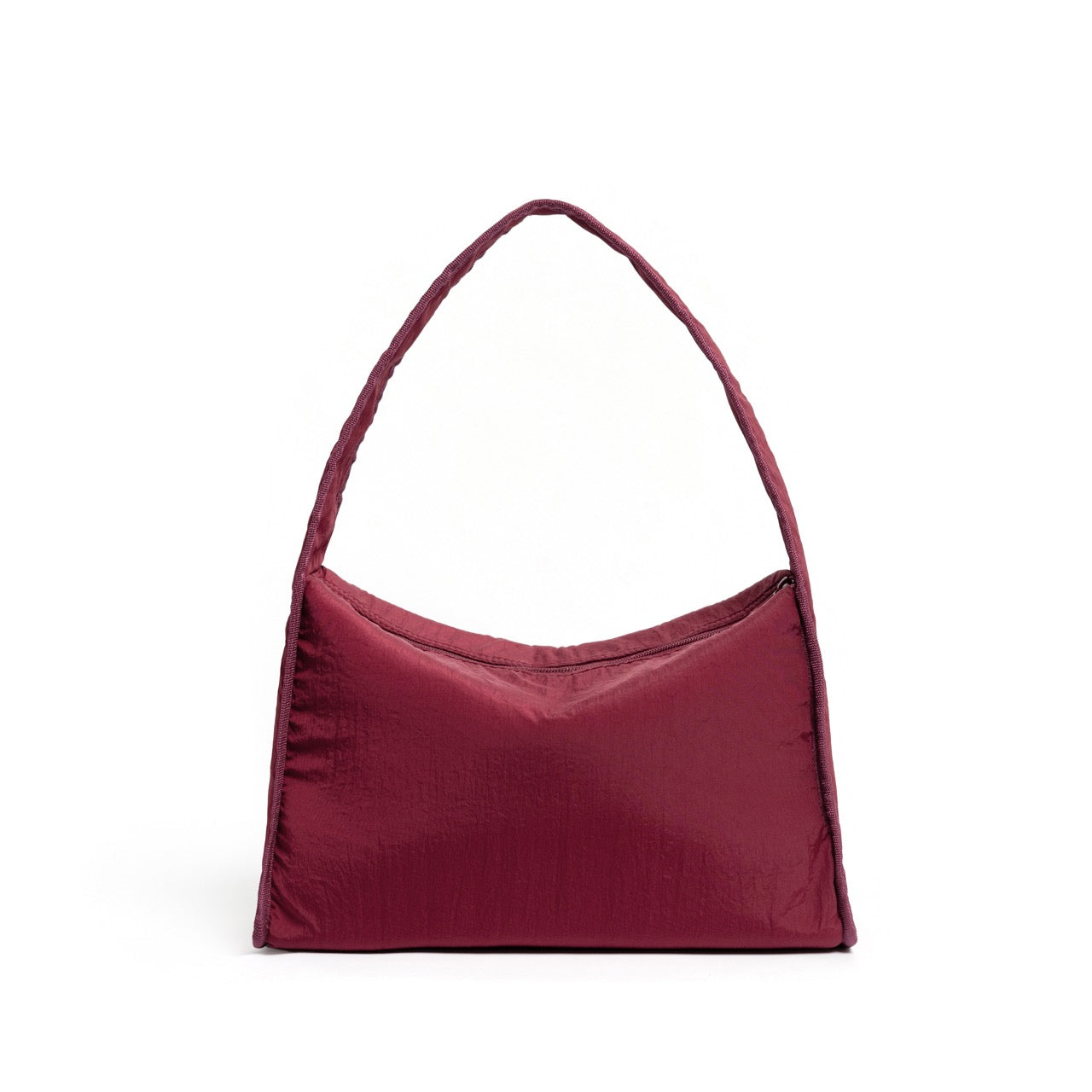 Kanavaia Crinkle Slouchy Shoulder Bag Burgundy