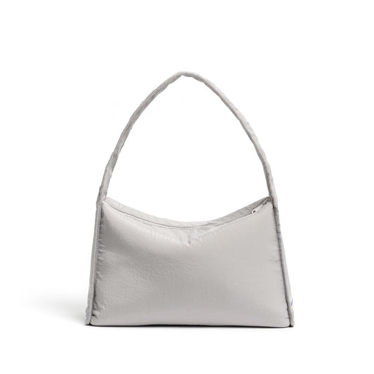 Kanavaia Crinkle Slouchy Shoulder Bag Ash Grey