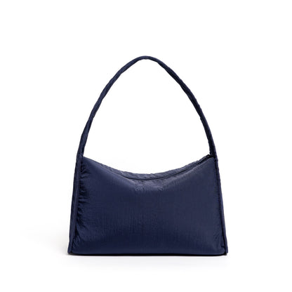 Kanavaia Crinkle Slouchy Shoulder Bag Navy Blue