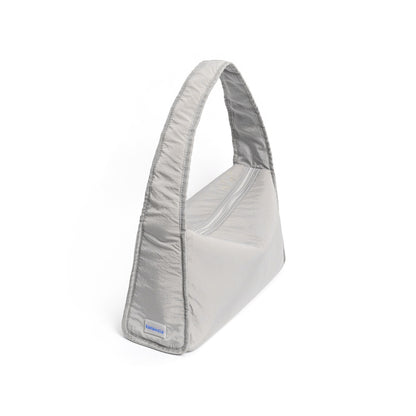 Kanavaia Crinkle Slouchy Shoulder Bag Ash Grey