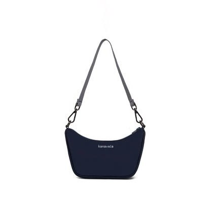 Kanavaia Mini Structured Baguette Shoulder Bag Navy Blue