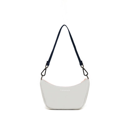 Kanavaia Mini Structured Baguette Shoulder Bag Light Grey