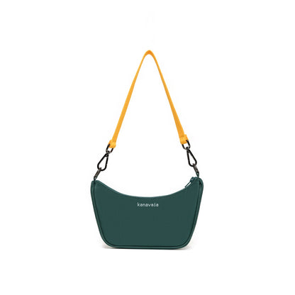 Kanavaia Mini Structured Baguette Shoulder Bag Hunter Green