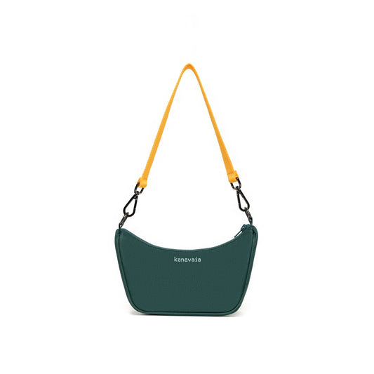 Kanavaia Mini Structured Baguette Shoulder Bag Hunter Green