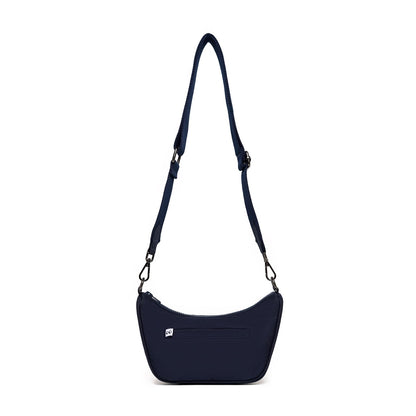 Kanavaia Mini Structured Baguette Shoulder Bag Navy Blue