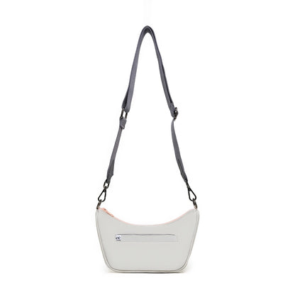 Kanavaia Mini Structured Baguette Shoulder Bag Light Grey