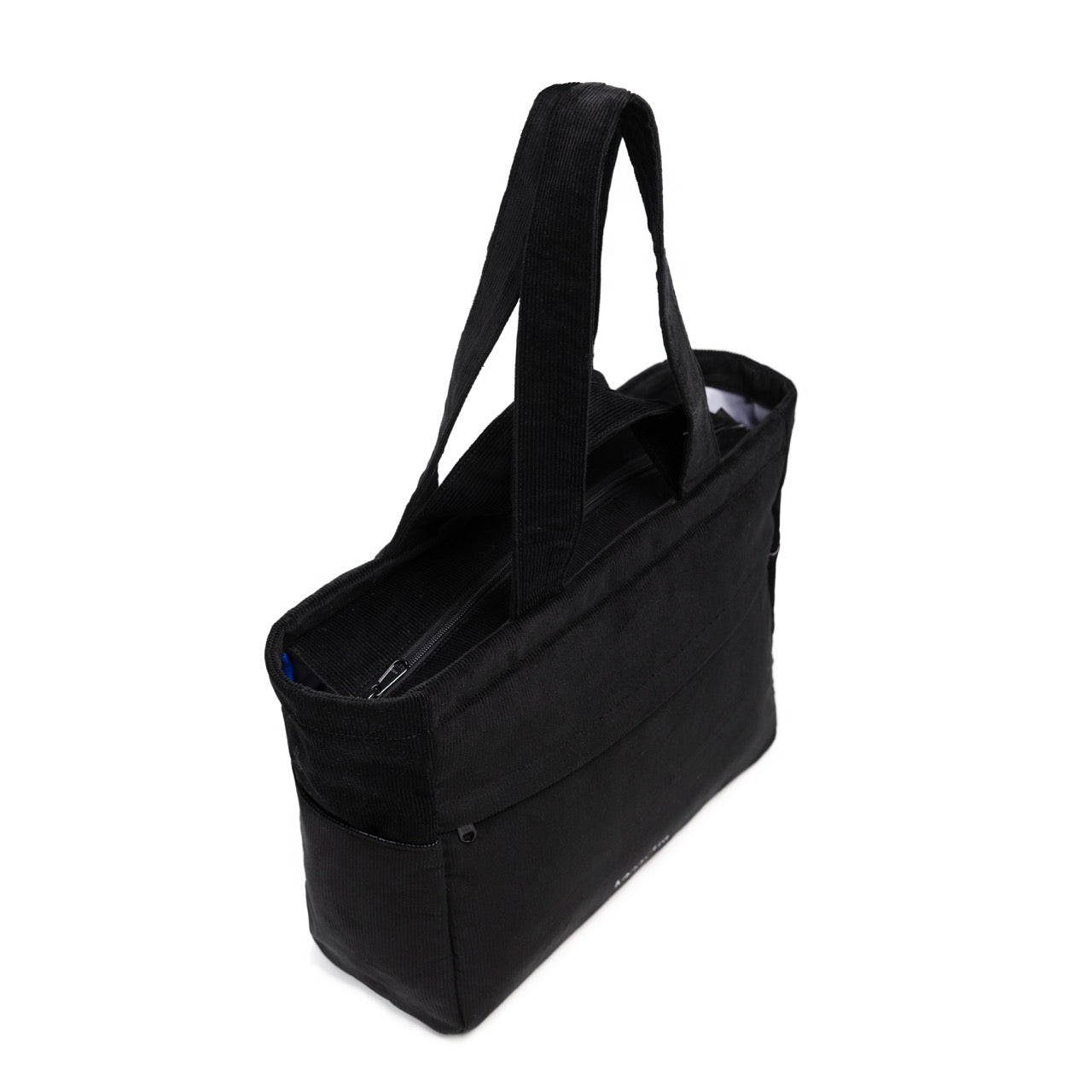 Kanavaia Double-Handle Corduroy Tote Bag Black