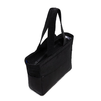 Kanavaia Double-Handle Corduroy Tote Bag Black