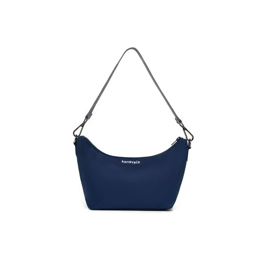 Kanavaia Baguette Shoulder Bag Navy Blue