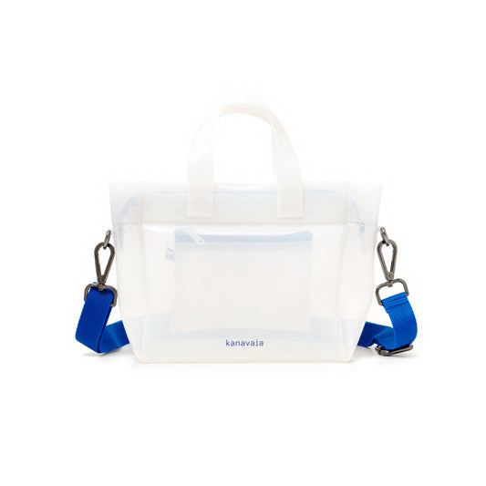 Kanavaia Mini PVC Tote Bag White / Blue