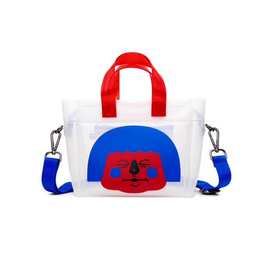 Kanavaia x Chuanslee - Mini PVC Tote Bag White - Luna Blue