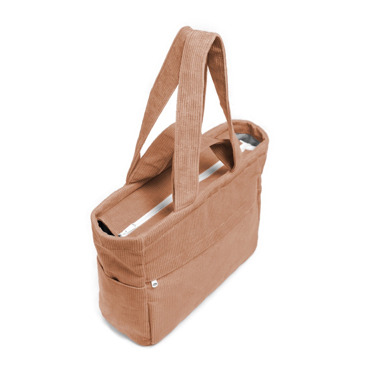 Kanavaia Double-Handle Corduroy Tote Bag Brick