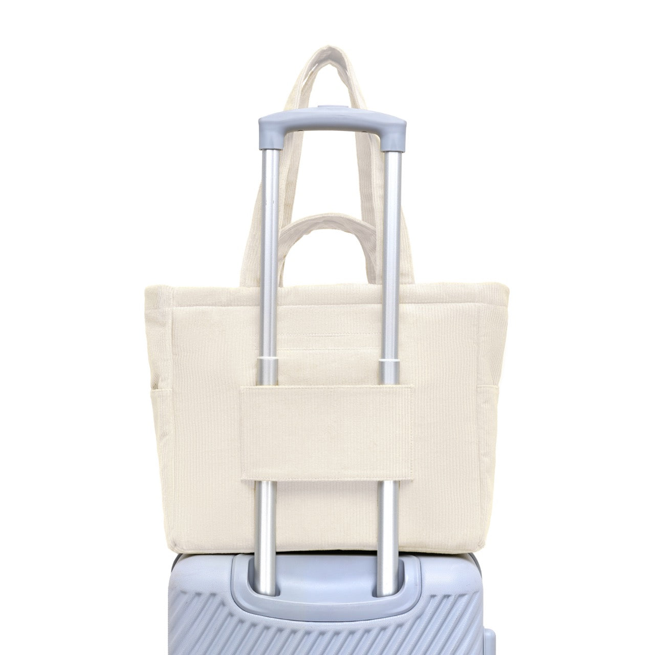 Kanavaia Double-Handle Corduroy Tote Bag Oat
