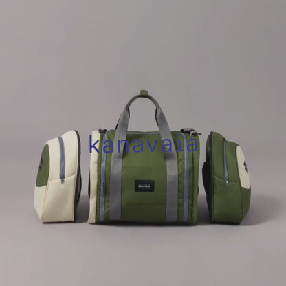 Kanavaia 3-in-1 Detachable Duffle Bag Black / Army Green