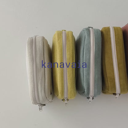 Kanavaia Corduroy Crossbody Bag Lime Yellow