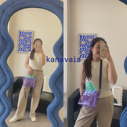 Kanavaia Mini PVC Tote Bag Lavender / Mint