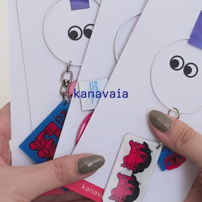 Kanavaia x Chuanslee - Acrylic Keychain & Sticker Bundle Pack - Luna Blue