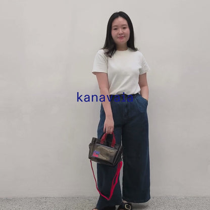 Kanavaia x Chuanslee - Mini PVC Tote Bag Black - Luna Square