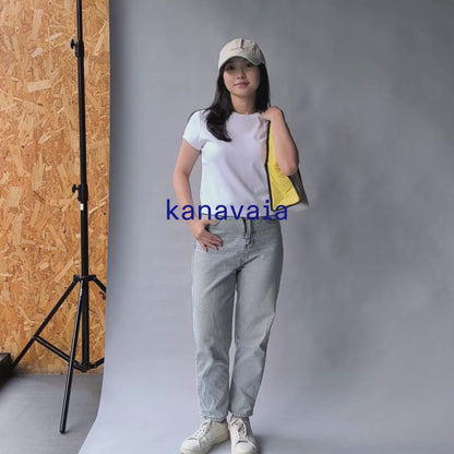 Kanavaia Crinkle Slouchy Shoulder Bag Oat / Butter